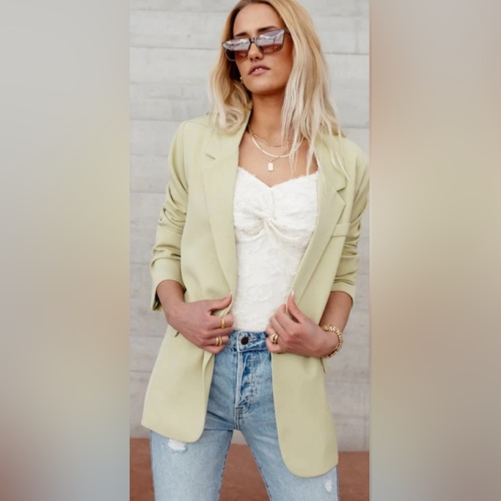 BOHME Crystal Blazer in Lime - M / Lime
